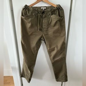 Men’s ALEX MILL drawstring military green cargo pants